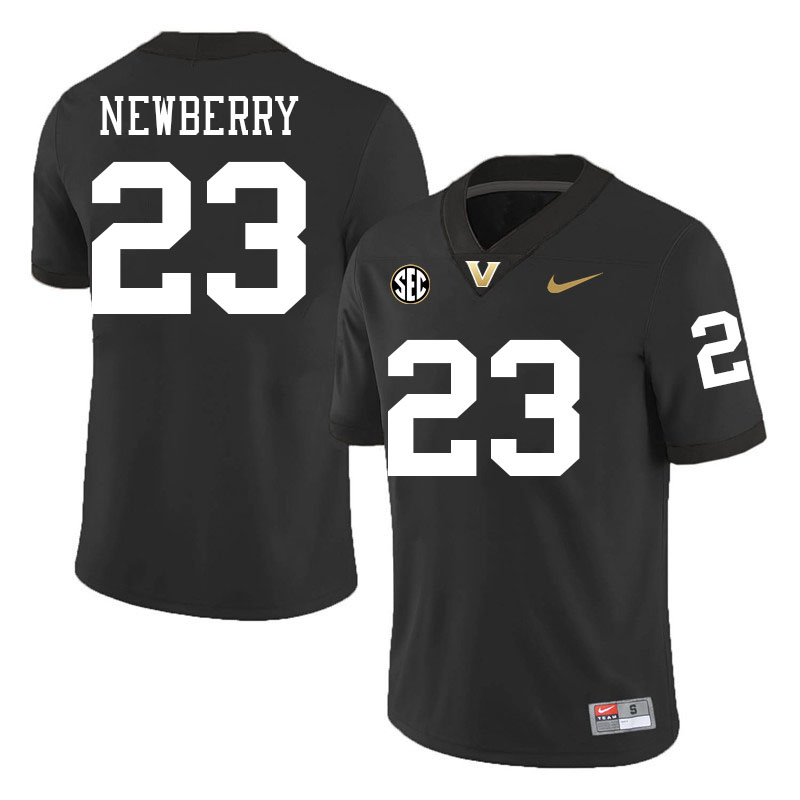 AJ Newberry Jersey,Vanderbilt Commodores #23 AJ Newberry Football Jersey,Uniforms-Black